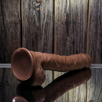 Gender X 10'' FLEXSKIN POSEABLE TRUE FEEL - Dark - Brown 29.2 cm Poseable Dong