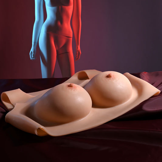 Gender X UNDERGARMENTS - PLATE C-CUP - Light - Flesh Wearable Breasts - C-Cup Size