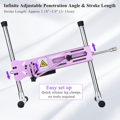 Hismith Premium 3.0 Sex Machine - Pink - Pink Mains Powered Sex Machine with App Control and Remote