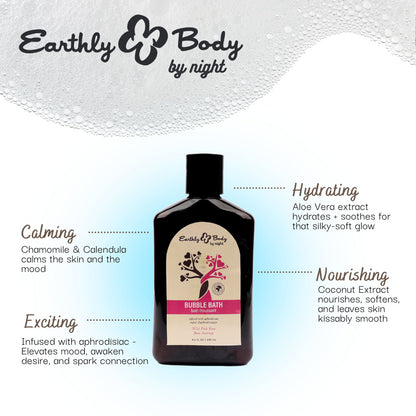 EB Hemp Seed Bubble Bath WILD PINK ROSE - 250 ml - Wild Pink Rose Scented Bubble Bath  - 250 ml Bottle
