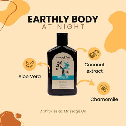 EB Hemp Seed Massage Oil SEA JASMINE - 60 ml - Sea Jasmine Scented Massage Oil - 60 ml Bottle
