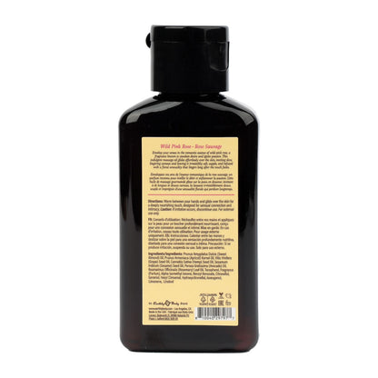 EB Hemp Seed Massage Oil WILD PINK ROSE - 60 ml - Wild Pink Rose Scented Massage Oil - 60 ml Bottle