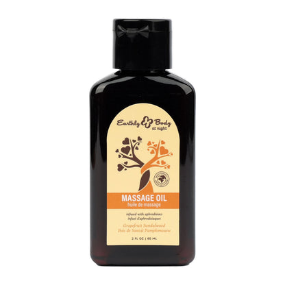 EB Hemp Seed Massage Oil GRAPEFRUIT SANDALWOOD - 60 ml - Grapefruit Sandalwood Scented Massage Oil - 60 ml Bottle