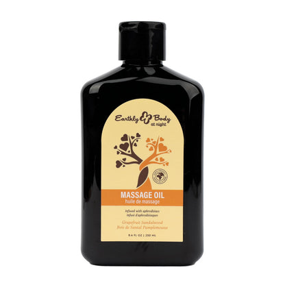 EB Hemp Seed Massage Oil GRAPEFRUIT SANDALWOOD - 250 ml - Grapefruit Sandalwood Scented Massage Oil - 250 ml Bottle