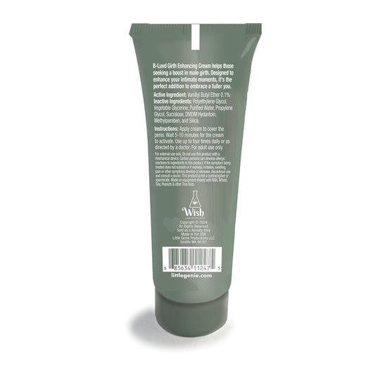 B-LUVD Girth Enhancing Cream - Male Thickening Cream - 59 ml Tube