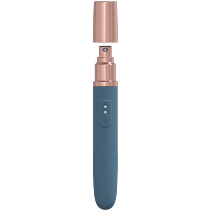 LOVELINE The Traveler - Blue 17.6 cm USB Rechargeable Vibrator with Lube Applicator