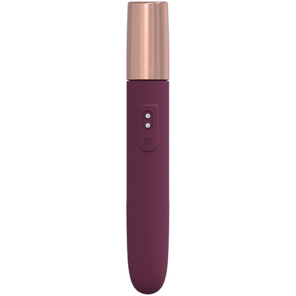 LOVELINE The Traveler - Burgundy 17.6 cm USB Rechargeable Vibrator with Lube Applicator