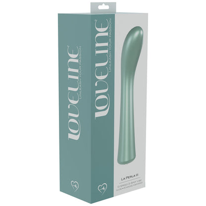 LOVELINE La Perla III - Pearlescent Green 19.2 cm USB Rechargeable Vibrator