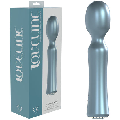 LOVELINE La Perla IV - Pearlescent Blue 19.2 cm USB Rechargeable Massage Wand