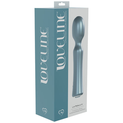 LOVELINE La Perla IV - Pearlescent Blue 19.2 cm USB Rechargeable Massage Wand