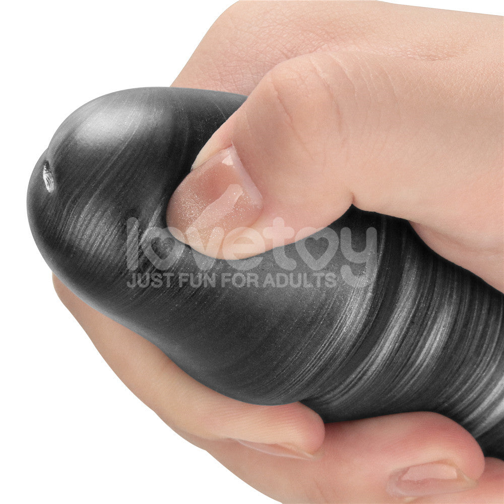 King Sized Vibrating Vibrax Slider - Grey 40.8 cm (16'') USB Rechargeable Vibrating Dildo