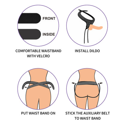 Ingen Easy Strap-On Harness - Black Adjustable Strap-On Harness (No Probe Included)