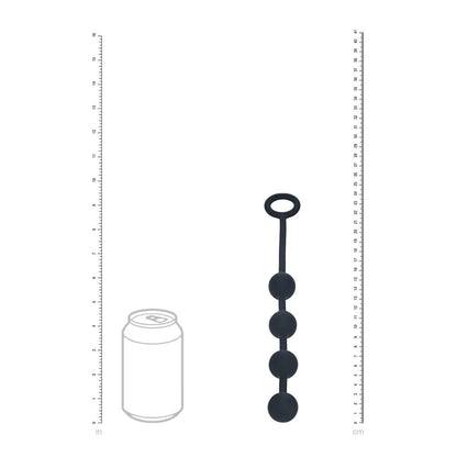 LEVELZ Round Silicone Anal Balls - S - 20mm - Black 23 cm Small Anal Balls