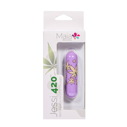 Maia Jessi 420 - Violet 7.6 cm USB Rechargeable Bullet