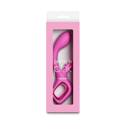 Pretty in Pink Velvet - Pink - Pink 18.7 cm USB Rechargeable Rabbit Vibrator