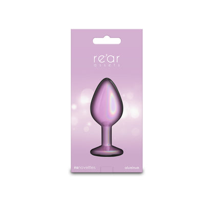 Rear Assets Iridescent Pink - Medium - Iridescent Pink 8.2 cm Medium Butt Plug