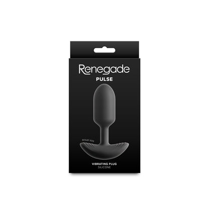 Renegade Pulse - Black - Black 11 cm USB Rechargeable Vibrating Butt Plug