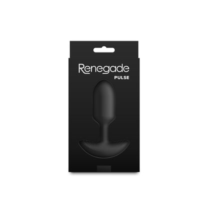 Renegade Pulse - Black - Black 11 cm USB Rechargeable Vibrating Butt Plug