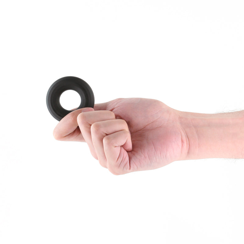 Renegade Fireman Ring - Medium - Black - Black Medium Cock Ring