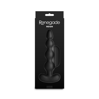 Renegade Reign - Black - Black 17.9 cm USB Rechargeable Vibrating Anal Beads with Wireless Remote