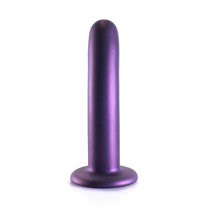 OUCH! Smooth Silicone G-Spot Dildo - 6'' / 14.5 cm - Metallic Purple 14.5 cm Dildo