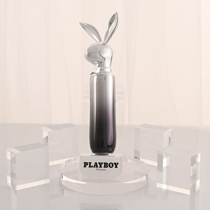 Playboy Pleasure BUNNY ON THE GO - Black/Chrome 18.6 cm USB-C Rechargeable Vibrator