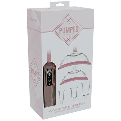 PUMPED Vulva, Breast & Nipple Pump - Rose Gold - Rose Gold USB Rechargeable Ladies Pump Set