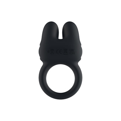 Passion Play Dual Motors Vibrating Cockring - Black USB Rechargeable Vibrating Cock Ring