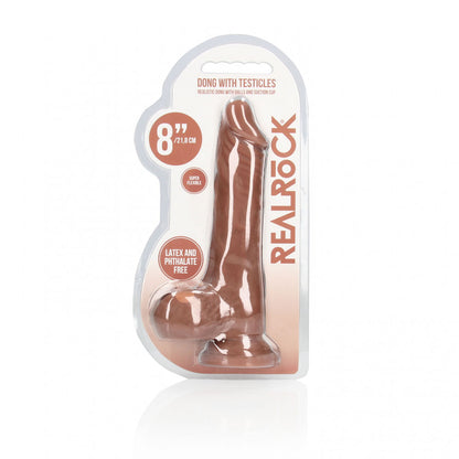 REALROCK 8'' Realistic Dong with Balls - Tan - Tan 20.3 cm Dong