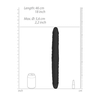 REALROCK 18'' Double Dildo - Black - Black 46 cm Double Dong