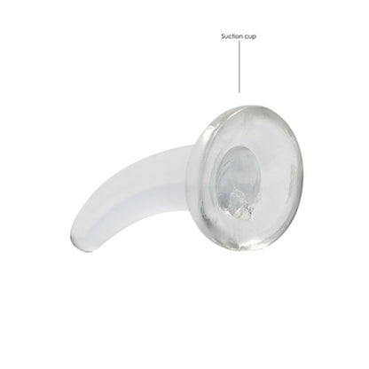 REALROCK Non Realistic Dildo With Suction Cup - 11.5 cm - Clear 11.5 cm Curved Pegging Dong