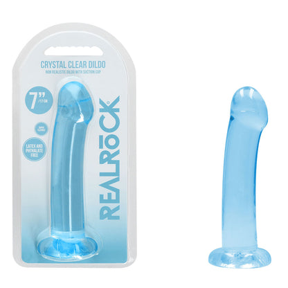 REALROCK Dildo With Suction - 17 cm - Blue - Blue 17 cm Dildo