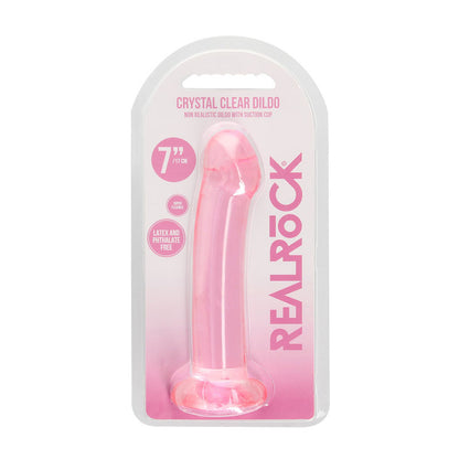 REALROCK Non Realistic Dildo With Suction Cup - 17 cm - Pink 17 cm Dong