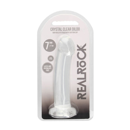 REALROCK Non Realistic Dildo With Suction Cup - 17 cm - Clear 17 cm Dong
