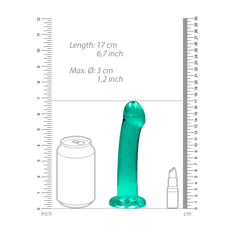 REALROCK Dildo With Suction - 17 cm - Turquoise - Turquoise 17 cm Dildo