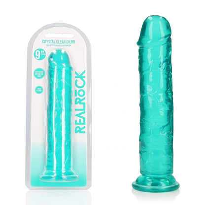 REALROCK 25 cm Straight Dildo - Turquoise - Turquoise 25 cm (10'') Dong
