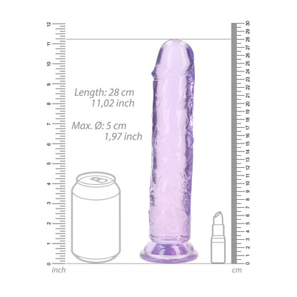 REALROCK 28 cm Straight Dildo - Purple - Purple 28 cm (10'') Dong