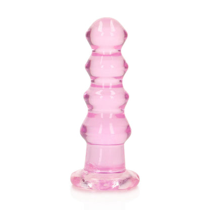 REALROCK 14 cm Curvy Anal Plug - Pink - Pink 14 cm (4.5'') Butt Plug