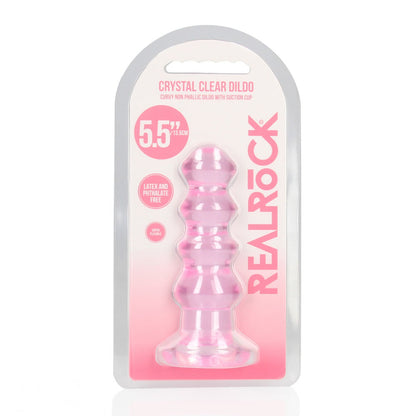REALROCK 14 cm Curvy Anal Plug - Pink - Pink 14 cm (4.5'') Butt Plug