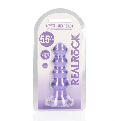 REALROCK 14 cm Curvy Anal Plug - Purple - Purple 14 cm (4.5'') Butt Plug