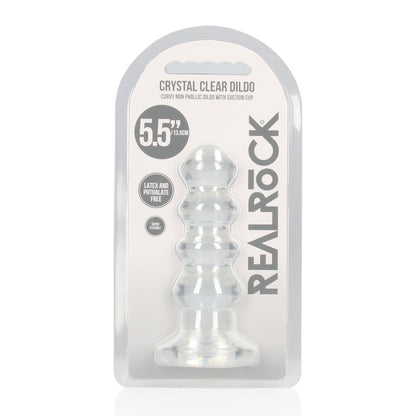 REALROCK 14 cm Curvy Anal Plug - Transparent - Clear 14 cm (4.5'') Butt Plug