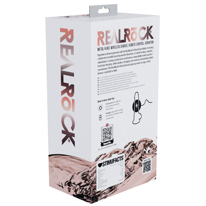 REALROCK Metal Head 8'' Rechargeable Dildo - Tan - Tan 22 cm USB Rechargeable Vibrating Dildo with Metal Head and Wireless Remote