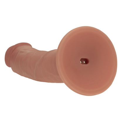 REALROCK Dual Density 8'' Vibrating Silicone Dildo - Tan - Tan 20.3 cm USB Rechargeable Vibrating Dildo