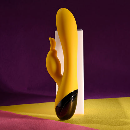 Selopa BUZZZ BUNNY - Yellow 19.7 cm USB Rechargeable Rabbit Vibrator