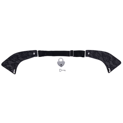 Sex & Mischief Heartbound Lace Day Collar - Black Submission Collar