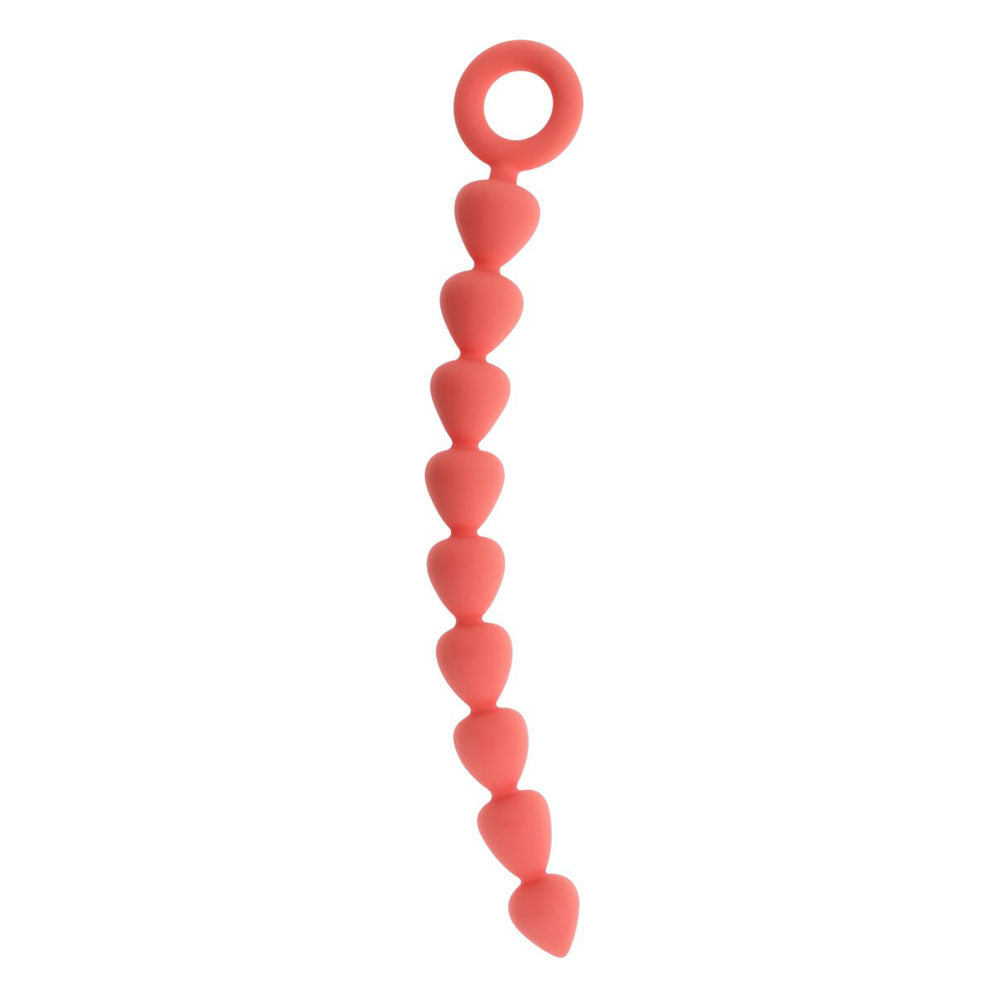 Sex & Mischief Peaches n CreaMe Silicone Anal Beads - Peach 23 cm Silicone Anal Beads