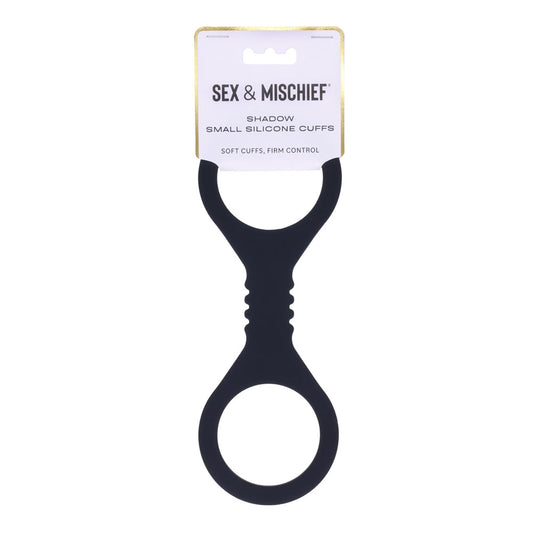 Sex & Mischief Shadow Small Silicone Cuffs - Black Small Restraints