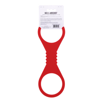 Sex & Mischief Amor Large Silicone Cuffs - Red Large Restraints