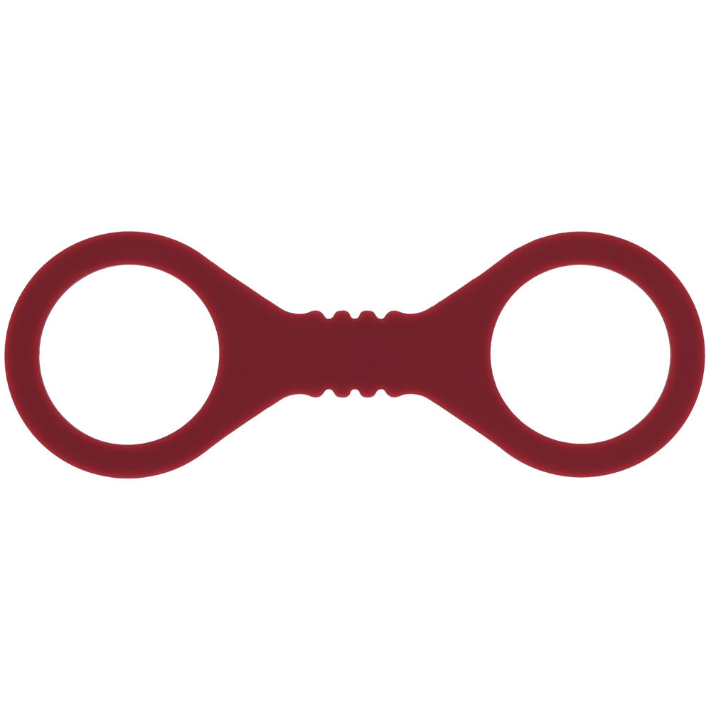 Sex & Mischief Enchanted Small Silicone Cuffs - Burgundy Small Restraints