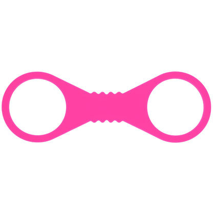 Sex & Mischief Large Hot Pink Silicone Cuffs - Hot Pink Large Restraints